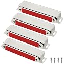 Jiayi 4 Pack Cabinet Door Magnets Heavy Duty 90lb Magnetic Cabinet Catch Stainless Steel Strong Magnetic for Kitchen Cupboard Wardrobe Closet Door Closure Drawer Latch