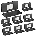 Jiayi 8 Pack Ultra Thin No Drill Magnetic Cabinet Door Catch Black, Ultra Thin Adhesive Magnets Drawer Catch, Magnetic Door Latch Hardware for Kitchen Pantry, Keep Cabinets Closed Securely
