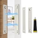 Jiayi Cabinet Door Magnets Stick On, 2 Pack 30 LB Heavy Duty Ultra Thin Invisible Cabinet Magnets, Door Magnetic Catch No Screw Drawer Magnet Inserts for Wardrobe Cupboard Sliding Doors Stay Closed