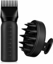 JIEHUOQIANG Hair scalp Massager Brush and 6oz Hair Dyeing, Oil Applicator, Shampoo Bottle