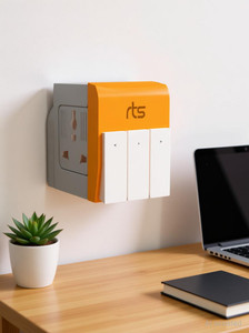 jihaan new 2024 3 plug socket extension 3 way wall charger universal travel adapter multi pin with individual switch safety shutter indicator three pin plug orange