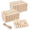 jijAcraft 100 Pcs Large Clothes Pins - 2.9 Inch Wooden Clothespins