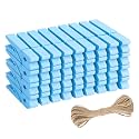 jijAcraft 50 Pcs Large Clothes Pins - 2.9 Inch Wooden Clothespins