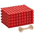 jijAcraft 50 Pcs Large Clothes Pins - 2.9 Inch Wooden Clothespins