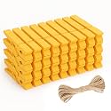 jijAcraft 50 Pcs Large Clothes Pins - 2.9 Inch Wooden Clothespins