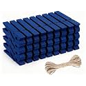 jijAcraft 50 Pcs Large Clothes Pins - 2.9 Inch Wooden Clothespins