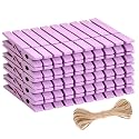 jijAcraft 50 Pcs Large Clothes Pins - 2.9 Inch Wooden Clothespins