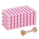 jijAcraft 50 Pcs Large Clothes Pins - 2.9 Inch Wooden Clothespins