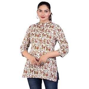 Jikonet Womens Printed Rayon Straight Short Kurti