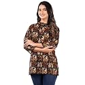 Jikonet Women39s Printed Rayon Straight Short Kurti