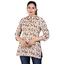 Jikonet Women39s Printed Rayon Straight Short Kurti