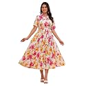 Jikonet Women39s Western Dress Floral Printed Cotton