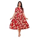 Jikonet Women39s Western Dress Floral Printed Cotton