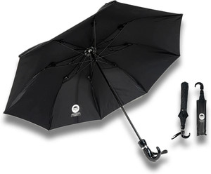 jimigo 2 fold uv coated large stylist heavy duty long lasting men  women travel kc umbrella black
