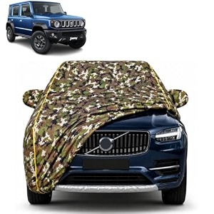 jimny 100 waterproof car cover  dustproof sun protection cover  soft cotton lining  triple stitched  mirror pocket  antenna pocket  all weather body cover army