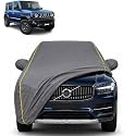 Jimny 100% Waterproof Car Cover | Dustproof Sun Protection Cover | Soft Cotton Lining | Triple Stitched | Mirror Pocket | Antenna Pocket | All Weather Body Cover (Grey with Yellow Piping)