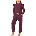 Jimonda Cotton Kids Outfit Girls Sweatsuit Set Solid Tracksuit 2PC