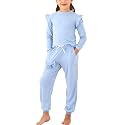 Jimonda Cotton Kids Outfit Girls Sweatsuit Set Solid Tracksuit 2PC