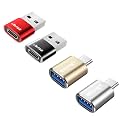 JIMTAB USB C Adapter (4 Pack), USB C to USB, High-Speed Data Transfer, USB-C to USB Female Adapter for MacBook Pro 2023, iPad Pro 2023, Samsung Galaxy Book, Dell XPS and More Type C Devices