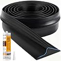 Jin&Bao Black Garage Door Threshold Seal 16FT Rubber Strip & 1 Adhesive