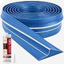 Jin&amp;Bao Blue Garage Door Threshold Seal 10FT Rubber Strip &amp; 1 Adhesive