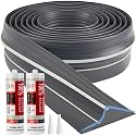 Jin&amp;Bao Gray Garage Door Threshold Seal 20FT Rubber Strip &amp; 2 Adhesive