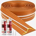 Jin&amp;Bao Orange Garage Door Threshold Seal 20FT Rubber Strip &amp; 2 Adhesive