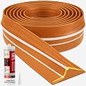 Jin&amp;Bao Orange Garage Door Threshold Seal 10FT Rubber Strip &amp; 1 Adhesive