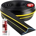 Jin&amp;Bao Universal Garage Door Threshold Seal 16FT Rubber Strip &amp; 1 Adhesive