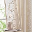 jinchan Floral Linen Curtains 90 Inch Farmhouse