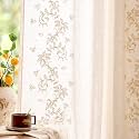 jinchan Floral Linen Curtains Back Tab 50x63