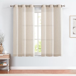 jinchan Linen Curtains 72 Inch Light Filtering