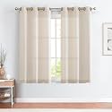 jinchan Linen Curtains 72 Inch Light Filtering