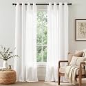 jinchan Linen Curtains 108 Inches Long for