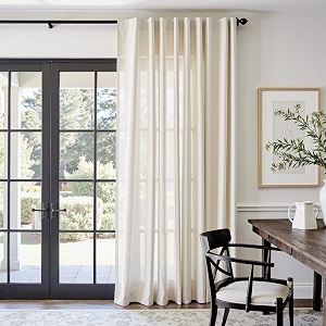 jinchan Linen Curtains Light Filtering Back Tab