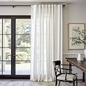 jinchan Linen Curtains Light Filtering Back Tab