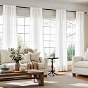 jinchan Linen Curtains Light Filtering Back Tab