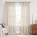 jinchan Linen Curtains Light Filtering Back Tab