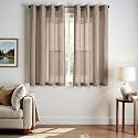 jinchan Linen Curtains 63 Inch Light Filtering