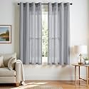 jinchan Linen Curtains 72 Inch Light Filtering