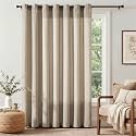 jinchan Linen Curtain 84 Inch Light Filtering
