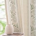 jinchan Sage Floral Linen Curtains for Living