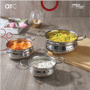 jindal arc home chef handi set of 3 handi 1 l stainless steel induction bottom