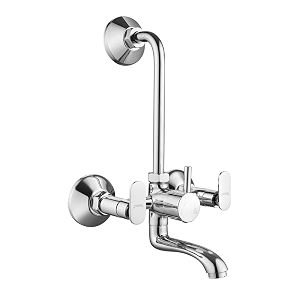 jindal wall mixer with telephonic shower arrangement with bend faucetshowers for bathroomchrome finish tapwall mount shower arrangmentbrass tontinile 5075