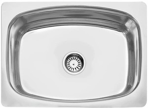 jindall 24x18x9 stainless steal kitchen sink  vessel sink glossy finish counter top silver