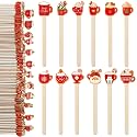 Jinei 120 Pcs Christmas Hot Chocolate Cup Coffee Stir Sticks Wooden