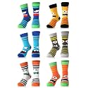 Jinei 6 Pairs Kids Funny Monster Socks, Cotton