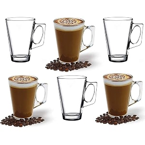 coffee mugs tea with handle transparent honey and cup crystal clear ice glass for cream cups cute small espresso cappuccino hot chocolate green tea small tea cup 130ml small tea cup 6 pcs