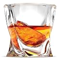 Italian Premium Crystal Twist Glass 300ML Whiskey Glasses Set of 4 Old Fashioned Tumblers for Whisky Lovers Perfect Glasses for Scotch (Twist Glass 300ML, 4 PCS)