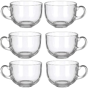 round tea coffee 150 ml cup set of 6 pcs crystal espresso mug clear toughened glass mug with handle for cappuccino milk latte hot cold drinks etc round tea cup 150ml 6 pcs